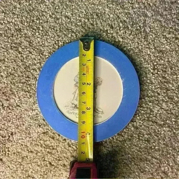 Holly Hobbies Vintage Small plate, Sharing Doubles The Fun, Blue plastic. - Picture 3 of 6